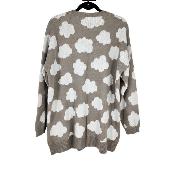 Torrid Pullover Drop Shoulder Tunic Crewneck Sweater Clouds and Rainbow Size 2X - Picture 6 of 7